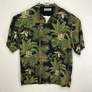 Tommy Bahama men’s silk short sleeve button up Christmas Holiday shirt XL